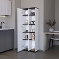 thumbnail image 2 of Timeless Kitchen Decor Addition - White - finished pantry with contemporary styling and easy assembly, 2 of 2