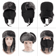 thumbnail image 5 of Gorro de cazador Sinhoon, gorro de invierno para hombre, cálido gorro Ushanka con orejeras, resistente al viento, gorro ruso, gorro de bombardero de piel para mujer., 5 of 7