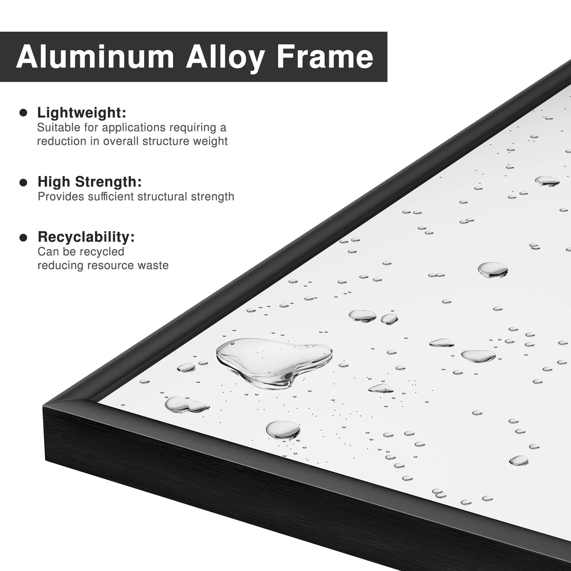 MAYEERTY 31x24x1 Inch Black Thin Edge Aluminum Right Angle Wall Mounted Mirror, Double Sided for Bathroom