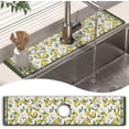 thumbnail image 1 of Kitchen Sink Splash Guard Faucet Mat 24" X 5.5" Lemon Farmhouse Absorbent Fast Drying Mat Faucet Draining Mat Sink Splash Guard Behind Faucet Drip Catcher for Kitchen Bathroom, 1 of 5