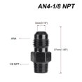 thumbnail image 1 of Hose Fitting Bare Thread Aluminum Straight AN Flare Male to NPT Pipe Adapter Fuel Oil Air Hose Hose Fitting Male Pipe Thread Adapter~1721, 1 of 1
