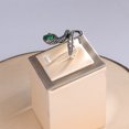 thumbnail image 4 of Anillo de serpiente de plata 925 Moda Popular Estilo retro Animal Hombres y mujeres Anillo Venta caliente No. 7 Verde brillar Electrónica, 4 of 5