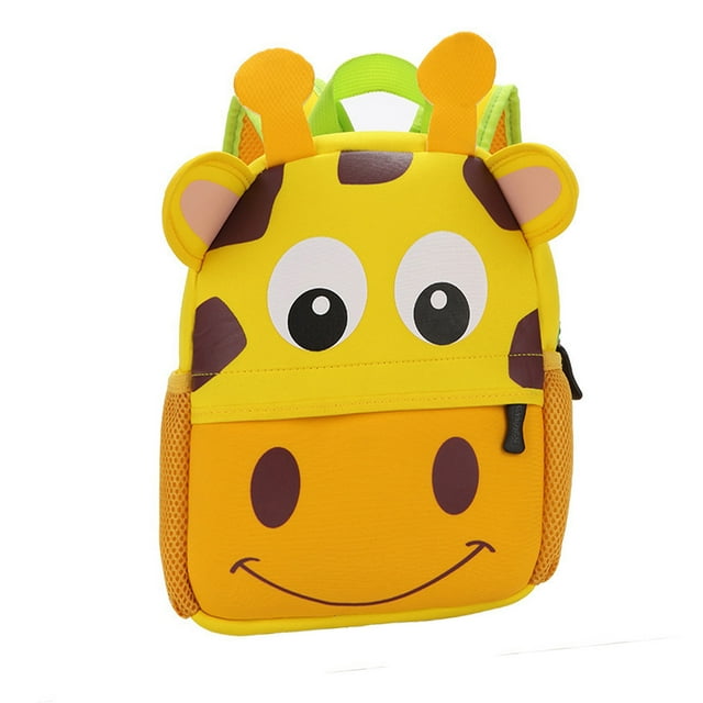 GPOECD Spacious Cute Animal Design Toddler Backpack for Kids School Bookbag Lightweight Durable Comfortable with Adjustable Straps for Daypack 06_Yellow,One Size