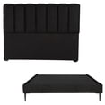 thumbnail image 1 of Recámara Queen Size Kami Negro con Cabecera + Base Cama Slim, 1 of 8