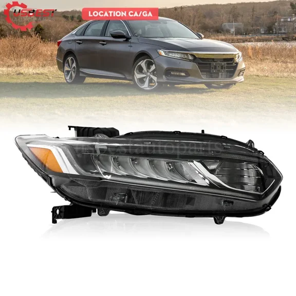 For 2018 2019 2020 Honda Accord W/LED DRL Headlight Headlamp Right Side RH