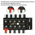 thumbnail image 1 of 10 Port PC Chassis Fan Hub CPU Cooling Hub 10-Channel Computer Motherboard 4Pin PWM Cooling Fan Hub Set Line Board for Extended Motherboard Interface, 1 of 7