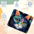thumbnail image 3 of Cat Square Mouse Pad, 8.3x9.8 Inch, Non-Slip Rubber Bottom, Printed Desk Mat for Office and Gaming, 3 of 6