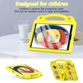 thumbnail image 7 of TECH CIRCLE for iPad 9th/8th/7th Gen 10.2" Kids Case,Cartoon Panda Shockproof Rugged Lightweight Convertible Handles Stand Kid Friendly Case with Pencil Holder for iPad 10.2 2021/2020/2019,Yellow, 7 of 7