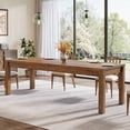 thumbnail image 1 of Tribesigns 78.7" Solid Wood Dining Table for 6-8, Extra Long Farmhouse Kitchen Table, Rectangle Dinner Table for Kitchen, Living Room, Rustic Brown, 1 of 7