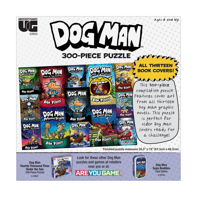 University Games, Dog Man Jigsaw Puzzle, 300 pcs, Book Cover