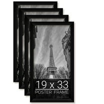 19x33 Black Picture Frame for Puzzles Posters Photos or Artwork, Set of 4