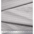thumbnail image 3 of Soimoi Gray Silk Fabric Stripe & Leaves Printed Fabric 1 Yard 42 Inch Wide, 3 of 3