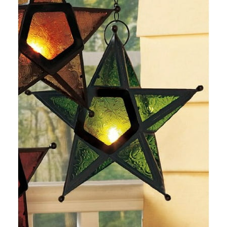 Green Hanging Star Candleholder