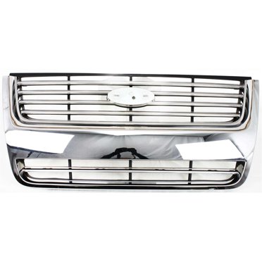 2006-2010 Ford Explorer 2007-2010 Sport Trac 8L2Z8200CA Front Chrome Grille | Black | 1 Year