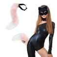 thumbnail image 2 of Event & Party, Halloween 3D Cute Animal Tail Pendant Women Holder Pompoms Tail Fashionable Hairy Tail 50cm Halloween Plush Tail, Home Decor, 2 of 5