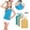 Yellow, variant on Danhjin White 5 Pack Halter Tank Tops for Girls Toddlers Summer Spring Spaghetti Straps Tops Solid Color Cute Sleeveless Casual Comfy Going Out Tops for Kids, 1 to 13T
