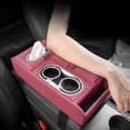 thumbnail image 3 of Waterproof PU Leather Organiser for Centre Console, Armrest Box Heightening Pad, Vehicle Storage Insert, Red, 3 of 5