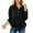 Black, variant on Fesfesfes Women Hooded Flannel Zipper Lace Long Sleeve Casual Sweatshirt Pullover Top Coat or