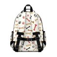thumbnail image 3 of Bone and Dog Paw Print Beige Pattern Cute School Backpack Bag for School with Padded Back and Adjustable Shoulder Straps 15.25"x11.5"x5.25", 3 of 5
