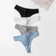 thumbnail image 3 of TrowBridge-tangas de algodón de 4 unids/set para mujer, bragas transpirables, ropa interior cómoda, lencería Sexy, Tanga a rayas, parte trasera en T, 3 of 4