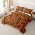 thumbnail image 3 of Erosebridal Animal Cheetah Printed Twin Quilt Set for Boys Girls, Leopard Wildlife Twin Coverlet Set, Orange, 2pcs, 3 of 7