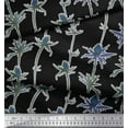 thumbnail image 2 of Soimoi Black Cotton Duck Fabric Artistic Floral Print Fabric by Yard 42 Inch Wide, 2 of 3
