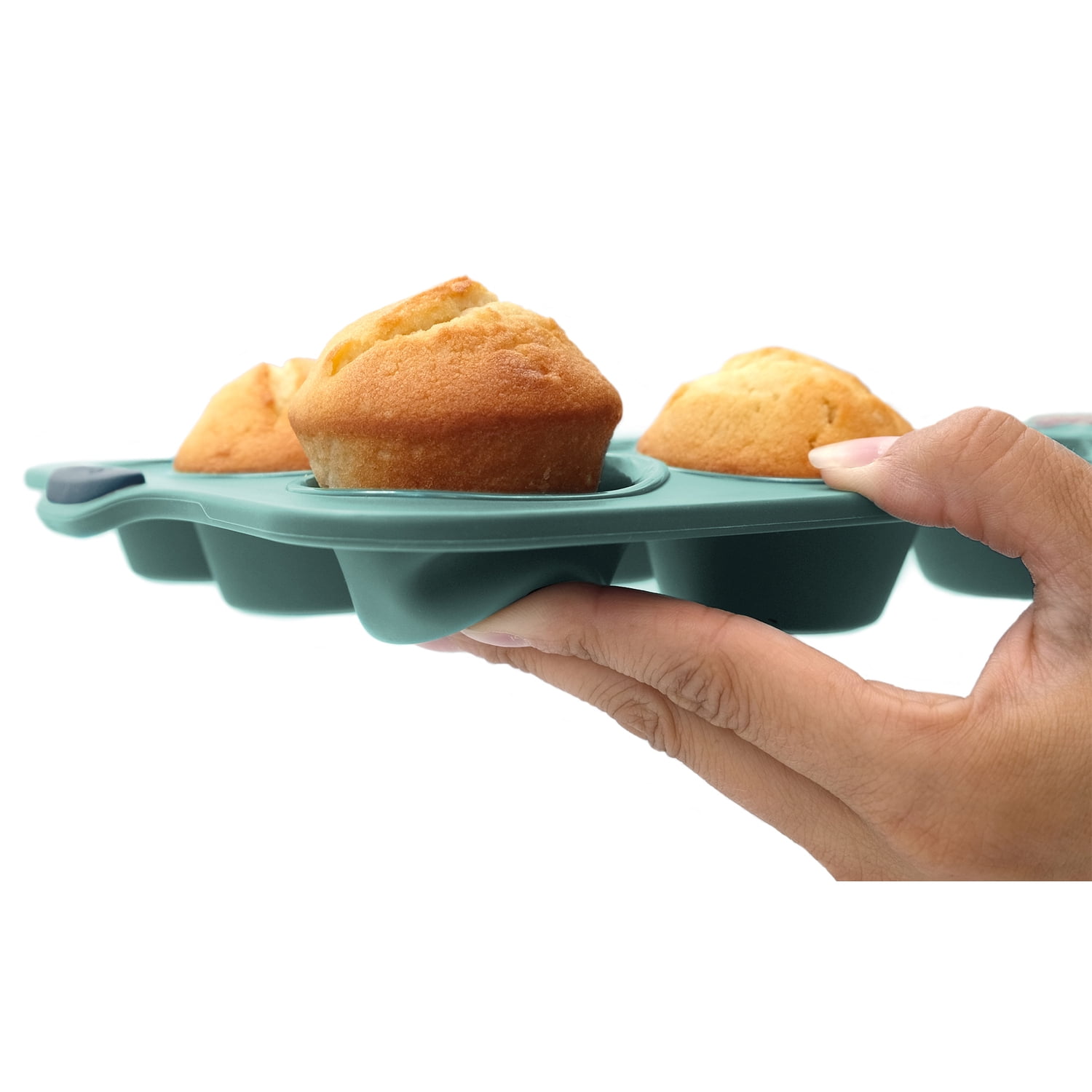 Starfrit 24-Cup Silicone Mini Muffin Pan , 1.75 in Diameter Cups with Integrated Metal Frame