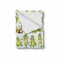 thumbnail image 2 of Cartoon Soft Flannel Fleece Throw Blanket, Frogs in Different Positions Funny Happy Expressions Faces Toads, Cozy Plush for Indoor and Outdoor Use, 50" x 70", Green Yellow Red, by Ambesonne, 2 of 6