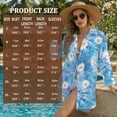thumbnail image 7 of Xixirimido Daisy Blue Tie-dye Print Women's Casual Beach Cover Up Shirt Dress Long Sleeve Button Down Swimwear Cover Up with Side Slits and Curved Hem, Size S, 7 of 7