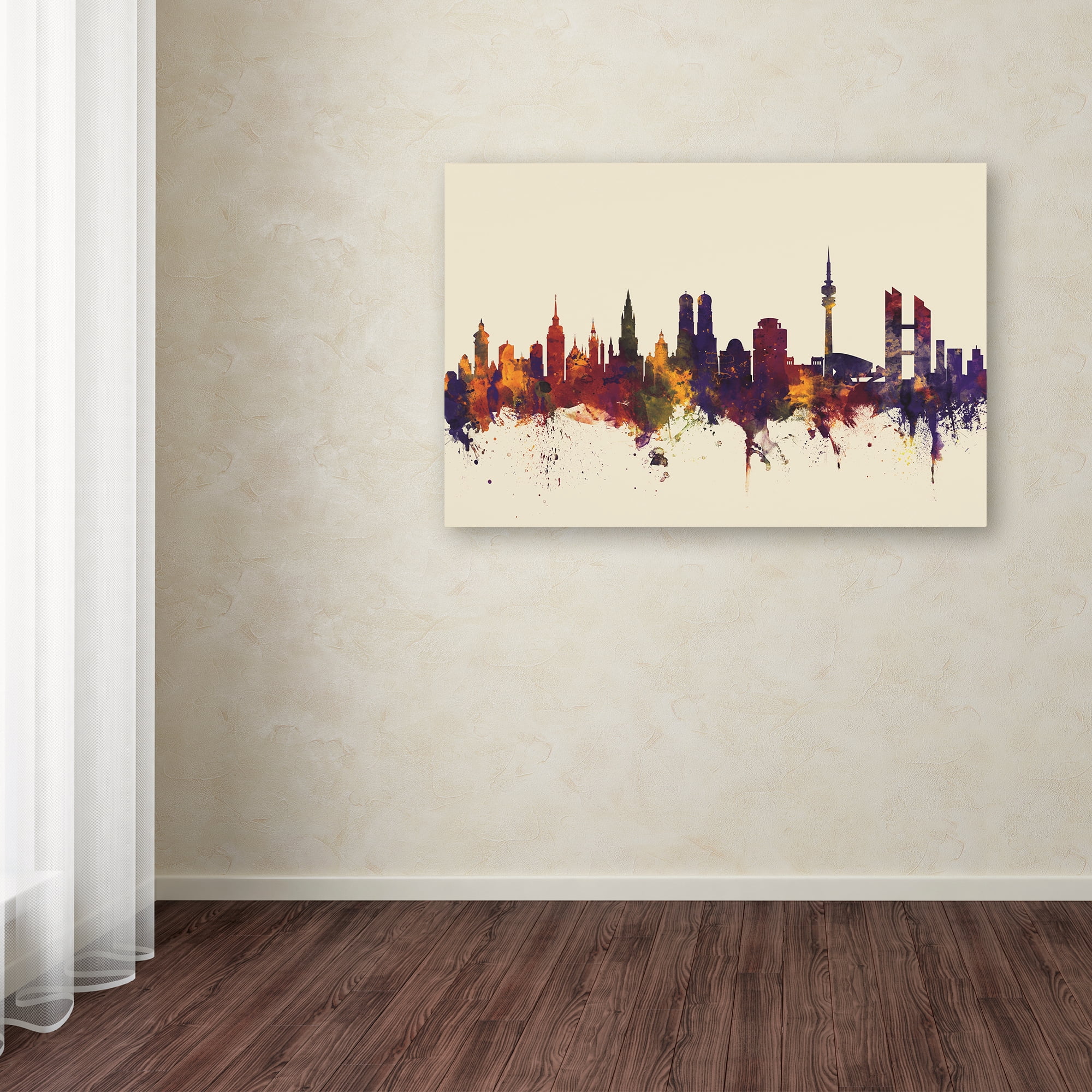 Trademark Fine Art 'Munich Germany Skyline IV' Canvas Art by Michael Tompsett