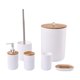 thumbnail image 1 of Juego de 6 accesorios de baño, cepillo de inodoro, práctico y moderno, soporte para cepillo de dientes. Redondo, 1 of 9