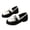 Black, variant on Gpaecead Women's Color Block Tassel Loafers Faux Leather Chunky Sole Slip On Comfort Shoes With Non Slip Sole For Work And Casual Brown