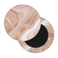 thumbnail image 2 of Bingfone13 Inch Padded Round Bar Stool Cover Cushion With Elastic Fabric Round Chair Seat - Rose Gold Glitter Splatter, 2 of 7