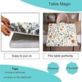 thumbnail image 3 of Spring Floral Square Tablecloth, Waterproof Fitted Table Cloth for Outdoor Picnic Indoor, Colorful Wildflowers Pattern Wipeable Elastic Fabric Table Cover, Fits Tables up to 36" Square, 3 of 4