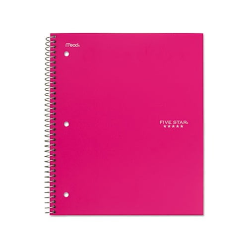 Trend Wirebound Notebook 5 Subjects, Medium/College Rule, Assorted Color Covers, 11 x 8.5, 200 Sheets