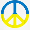 thumbnail image 3 of CafePress - Peace In Ukraine. Stand With Ukraine. Supp T Shirt - 100% Cotton Ringed T-Shirt, 3 of 4