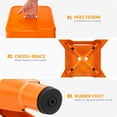 thumbnail image 4 of 18 inch Space-Saving & Stackable Design Metal Bar Stools Set of 2, Backless Style Stools for Indoor Outdoor Barstools for School Classroom Kitchen(Orange), 4 of 8