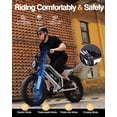 thumbnail image 5 of Electric Bike for Adults, 1500W Peak 28 MPH 20" Fat Tires Electric Bicycle with Dual Suspension & Brakes Motorcycle, E-Bike White, 5 of 8