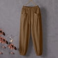 thumbnail image 6 of Rhuody Pants For Women Wide Leg Relax Fit High Waist Solid Color Trousers Fashion Clothing M Coffee, 6 of 8