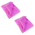 thumbnail image 2 of DII 60x50" Modern Fabric 2-pack Fuzzy Fleece Throw in Bright Orchid Pink, 2 of 6