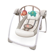 Ingenuity Soothe N Delight 6-Speed Portable Baby Swing with Music - Cozy Kingdom, Ages 0-9 Months, Unisex
