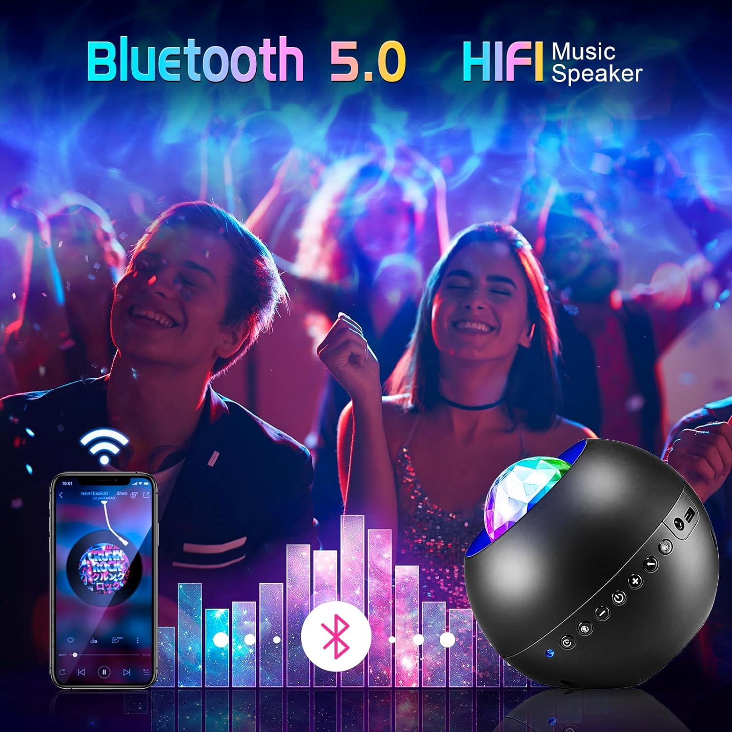 Galaxy Projector for Bedroom Mothers Day Gifts Birthday Gifts for Teen Boy Gifts, LED Galaxy Light Projector, 15White Noise HiFi Bluetooth Speaker,Remote&Timer Ceiling Projector Lights Trendy Stuff