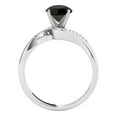 thumbnail image 3 of AoneJewelry 1.10 Carat Black & White Diamond Solitaire Style/ Engagement Ring In 14K White Gold, 3 of 5