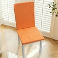 thumbnail image 5 of Merryso Set of 2 Stretchy Dining Chair Covers with Cushion - Orange Flock Polyester-Spandex, Protective Washable, Fits 17.7-23.6" Back & 14.6-18.1" Seat for Home, 5 of 6