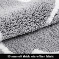 thumbnail image 2 of CPDD Extra Long Bath Rug Runner Non Slip Absorbent Bath Mats Runner for Bathroom Microfiber Bathroom Rugs Runner Machine Washable Geometric 18"x48" (Grey) Grey 18"x48", 2 of 8