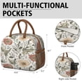 thumbnail image 6 of Flower Lunch Bag for Women Men Reusable Insulated Lunch Bags, Leakproof Cooler Food Lunch Tote Bag, Large Capacity Lunch Box for Work School Travel Picnic, 6 of 7