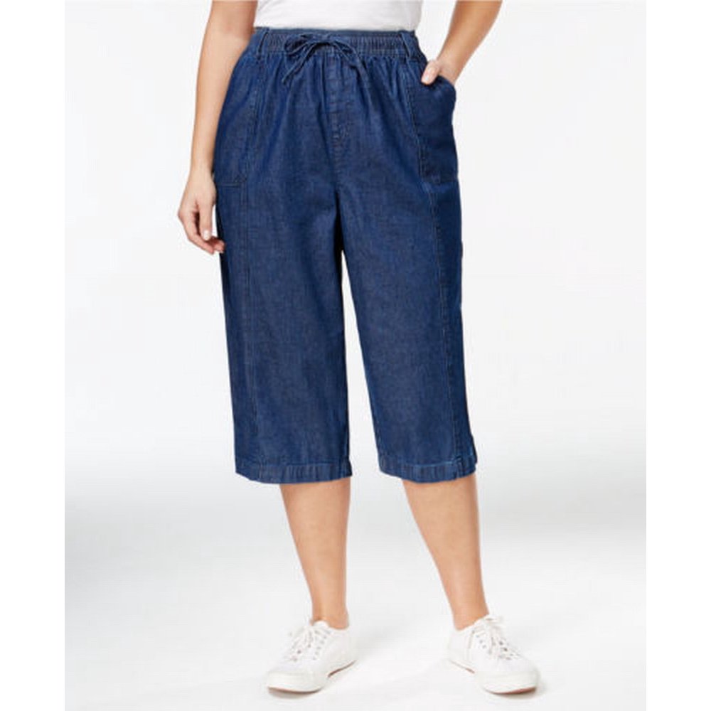 karen scott plus size knit capris