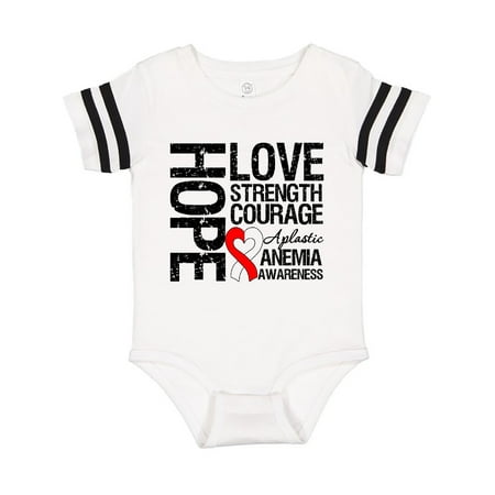 

Inktastic Aplastic Anemia Hope Love Strength Gift Baby Boy or Baby Girl Bodysuit