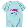 thumbnail image 2 of EQWLJWE Oversized Shirts for Women Casual Happy Easter Graphic Solid Color Short Sleeves Round-Neck Loose Summer Blouse Tops for Outdoor Activities, 2 of 4