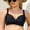 Black, variant on Women's V Neck Twisted Push UP Ruched Bikini Top